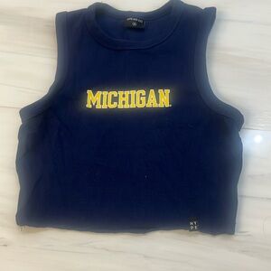 Hype & Vice University of Michigan Wolverines Gameday Cut Off Tank Top Shirt